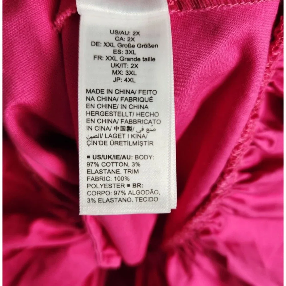 Making The Cut Women's 2X Magenta Ruffle Hi/Lo Midi Dress NWT - Picture 6 of 12